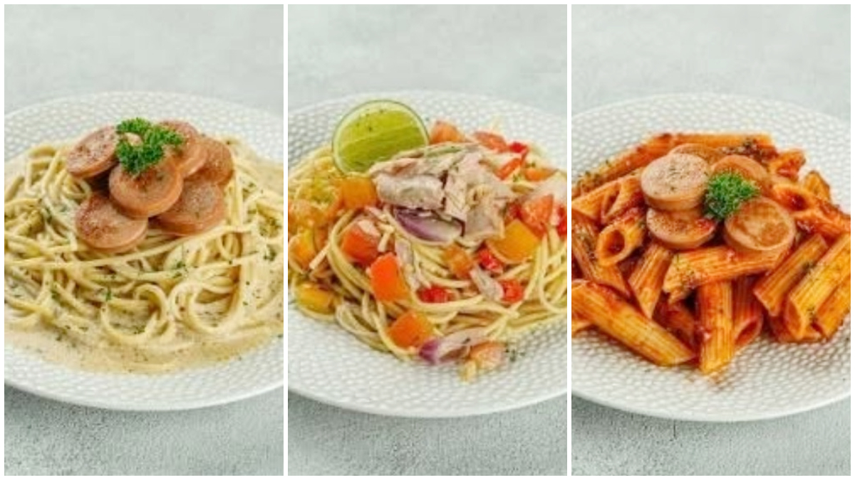 Sejumlah menu rasa restoran yang disajikan Halo Pasta.
