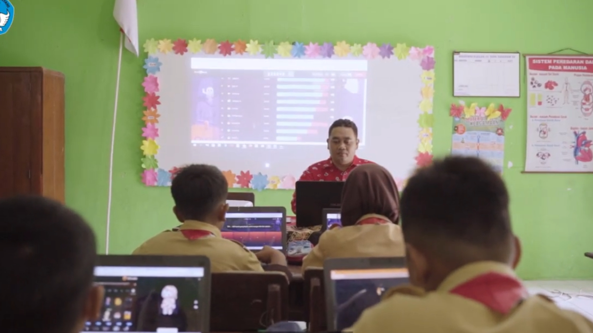 Ilustrasi kegiatan belajar mengajar di kelas