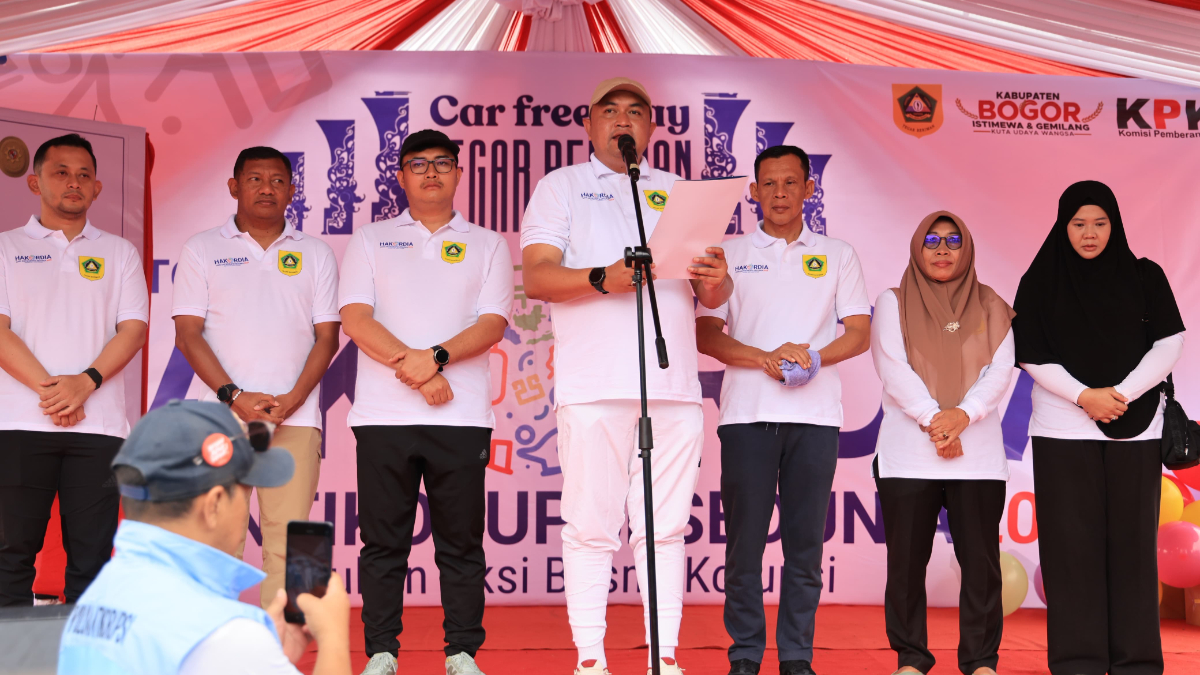 Bupati Bogor Rudy Susmanto menghadiri acara peringatan Hari Anti Korupsi Sedunia (Hakordia) tahun 2025.