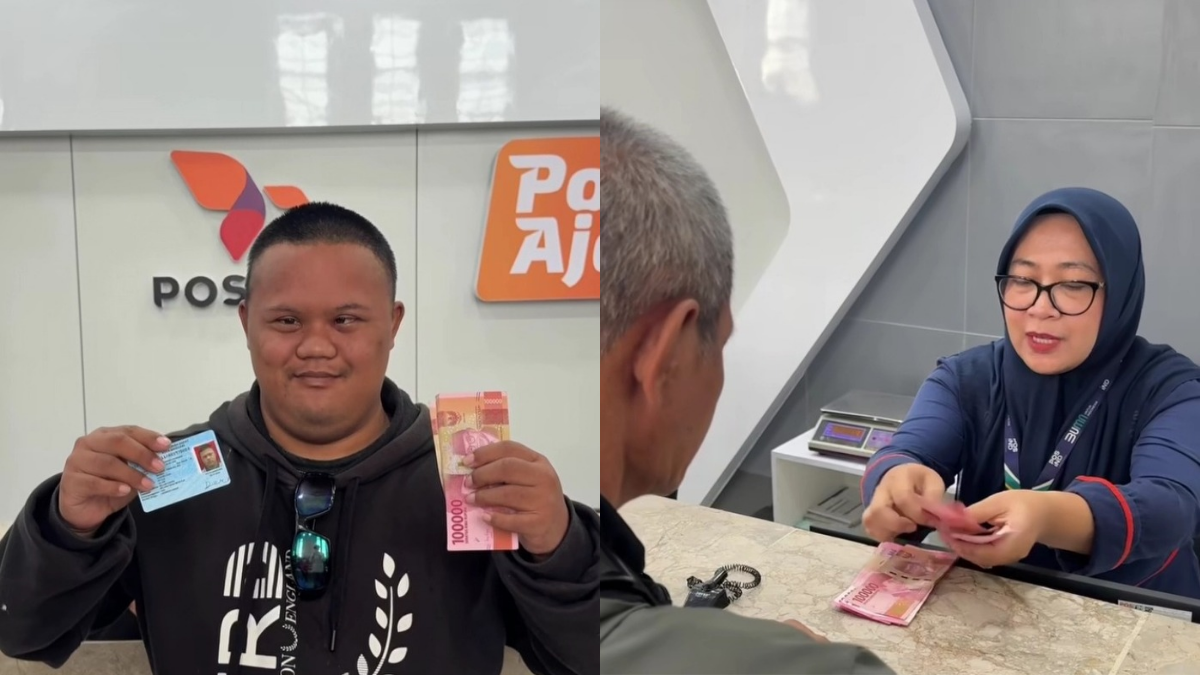 Penerima bansos tunai melalui Kantor Cabang PosAja