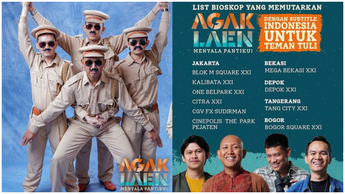 Film Agak Laen : Menyala Pantiku! hadirkan subtitle ramah teman Tuli atau Closed Caption (CC) di beberapa bioskop.
