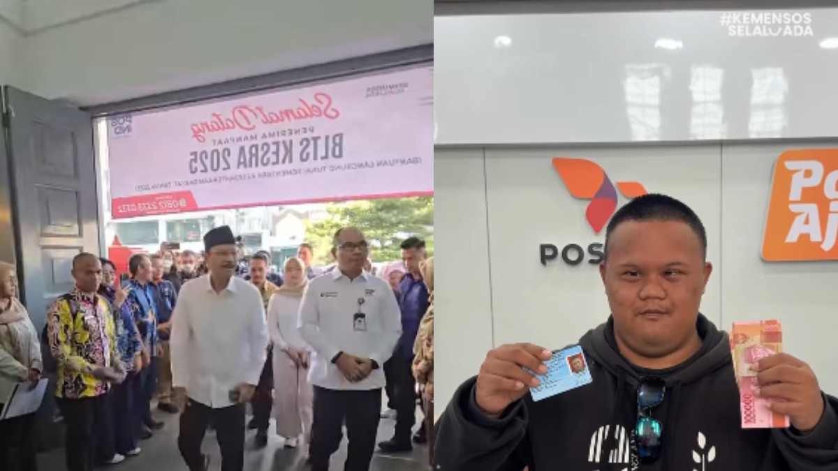 Ilustrasi Proses penyaluran bansos BLT Kesra di Bandung.