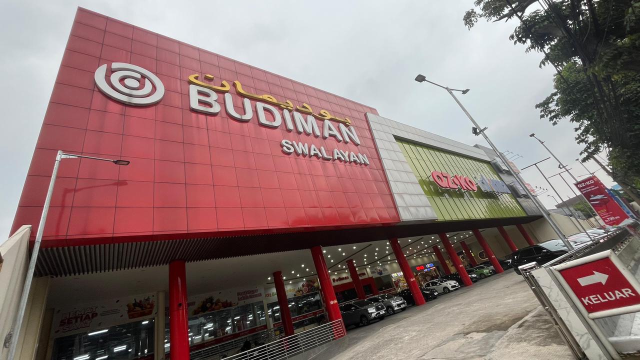 Kondisi Budiman Swalayan Yasmin yang berada di Jalan Abdullah Bin Nuh, Kecamatan Bogor Barat, Kota Bogor.