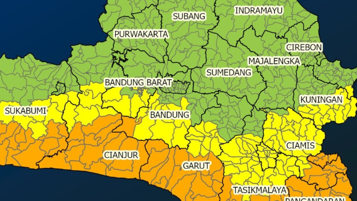 Prakiraan cuaca di Jawa Barat, termasuk Bogor.