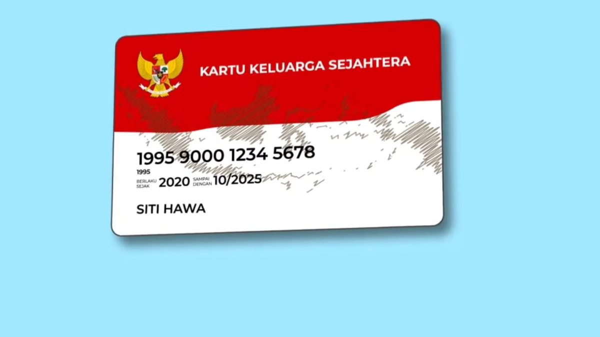 Ilustrasi KKS Merah Putih untuk pencairan bansos