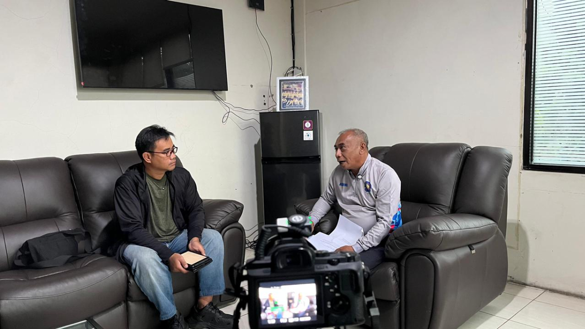 Kepala Dinas Damkar dan Penyelamatan Kota Bogor Agung Prihanto saat menjadi narasumber di Podcast Bicara Bogor bersama Radar Bogor.