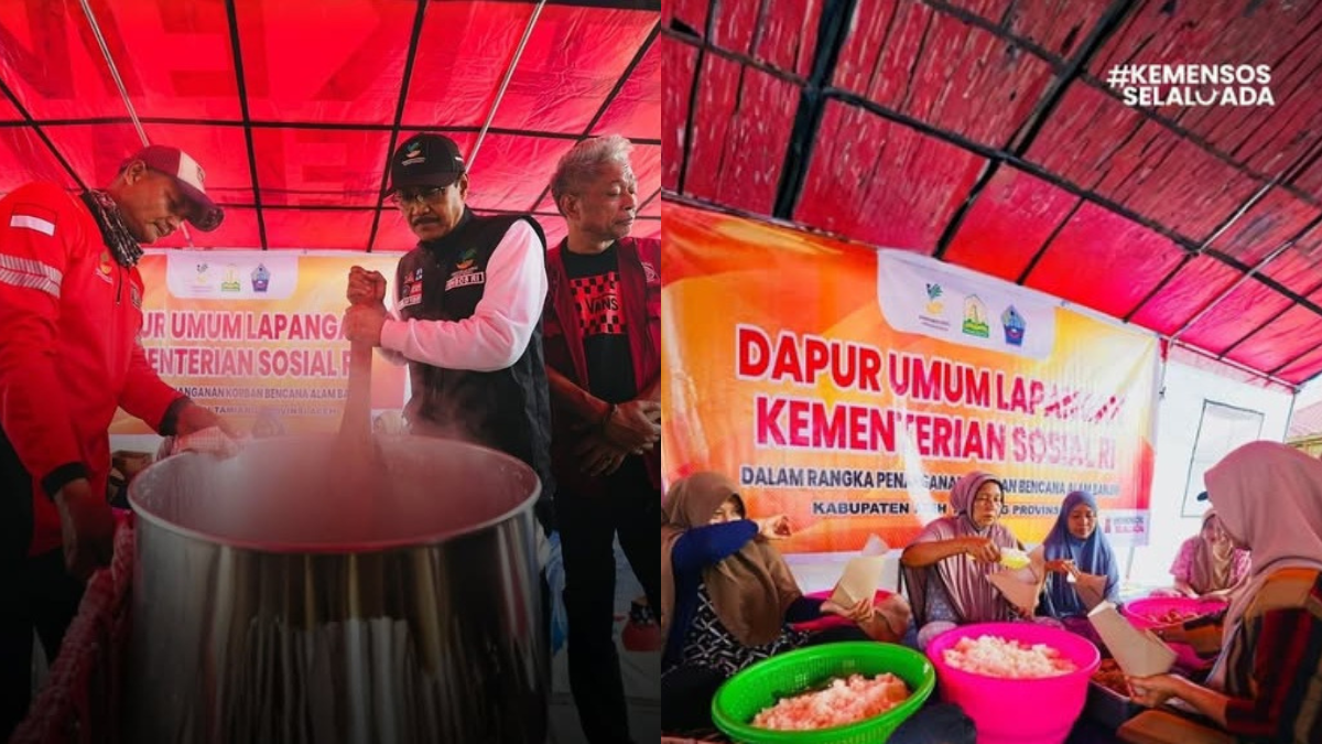 Gus Ipul dan Tim Dapur Umum di daerah Aceh Tamiang