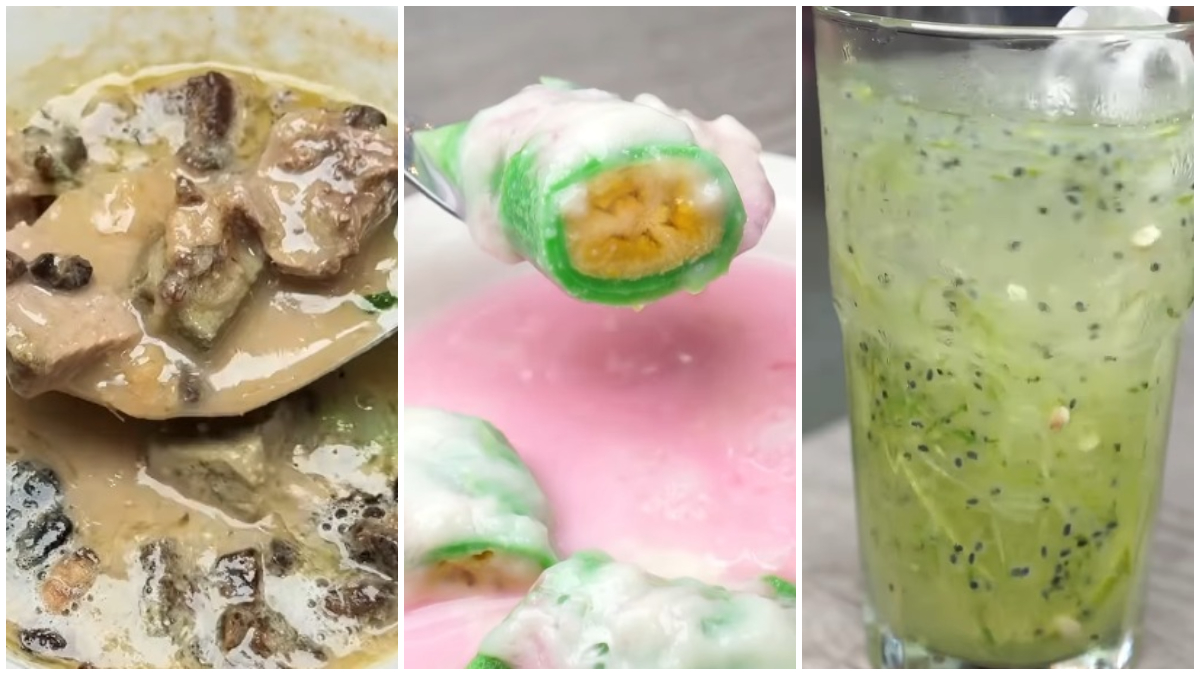 Coto Makassar dan Es Pisang Ijo yang disajikan di Resto Mamaco, Kota Bogor.