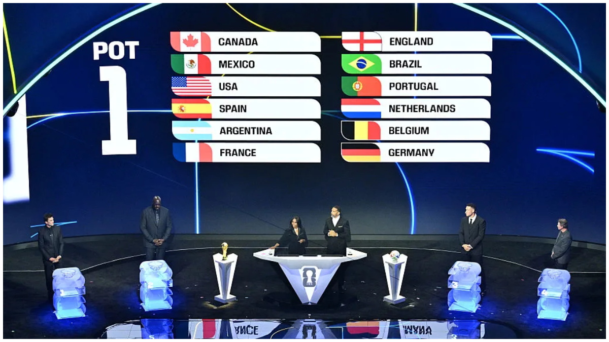Suasana pengundian grup Piala Dunia 2026.