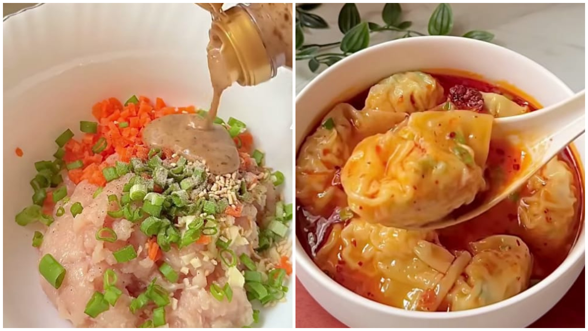 Wonton Soup yang hangat dan gurih.