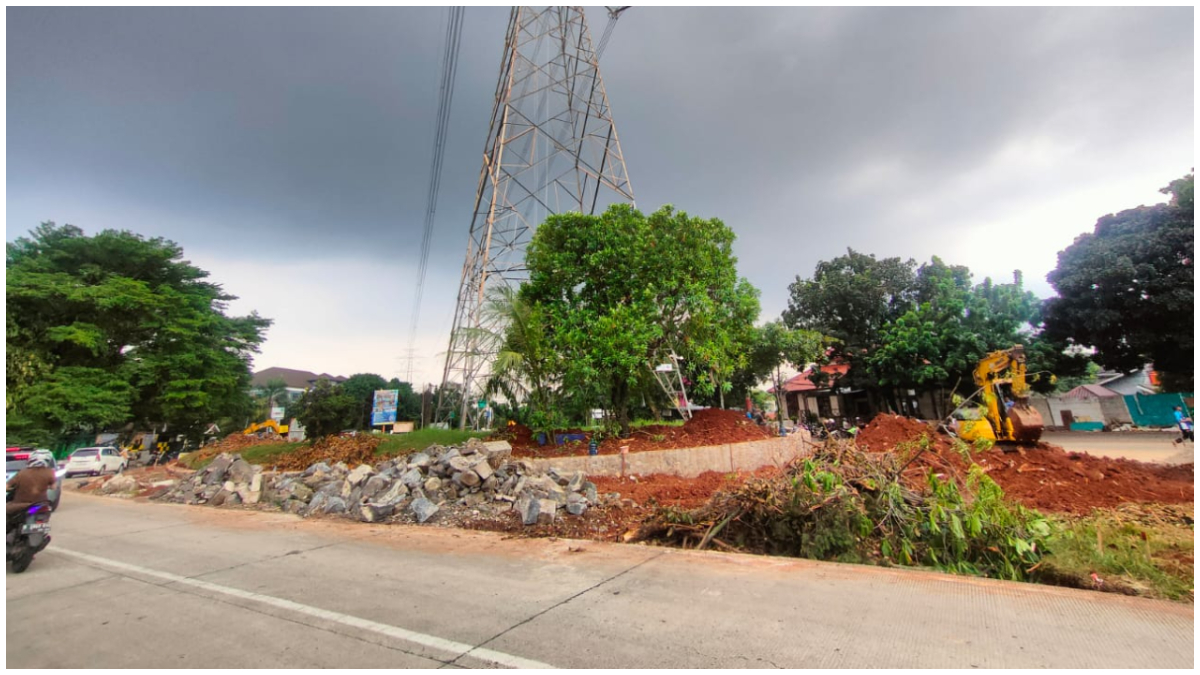 Lokasi proyek penataan Jalan GDC-KSU Kota Depok.