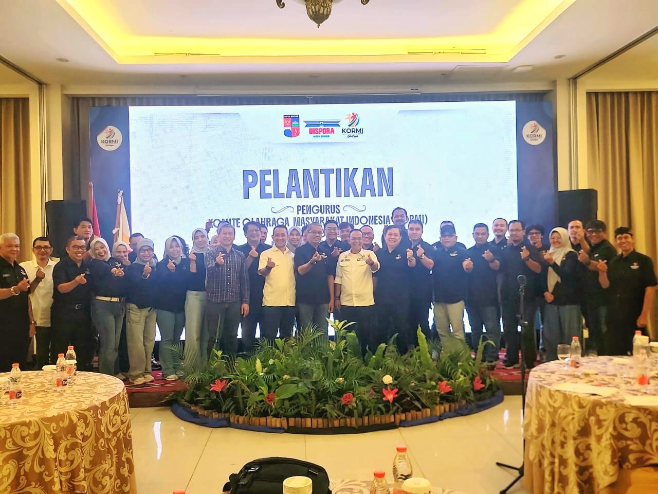 Para pengurus KORMI Kota Bogor periode 2025-2029 resmi dilantik di Sahira Hotel, Minggu 7 Desember 2025.