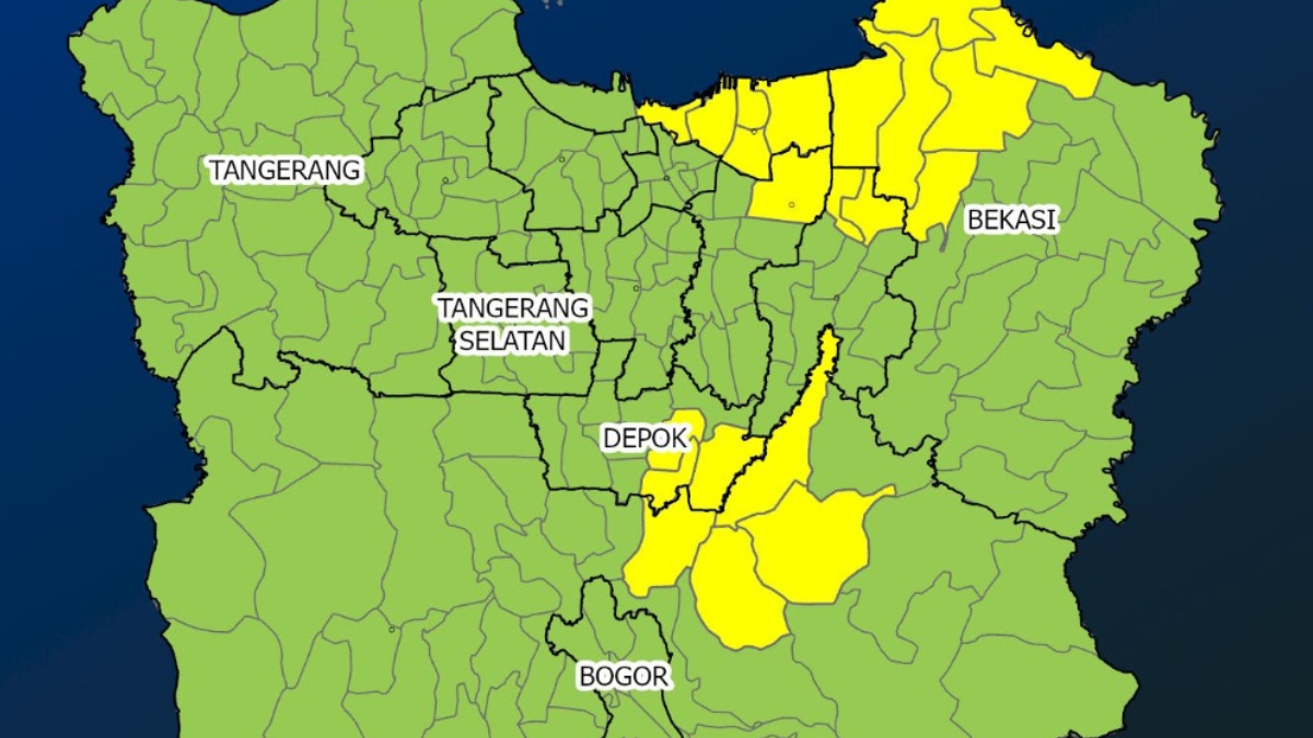 Peringatan dini cuaca di Jabodetabek.