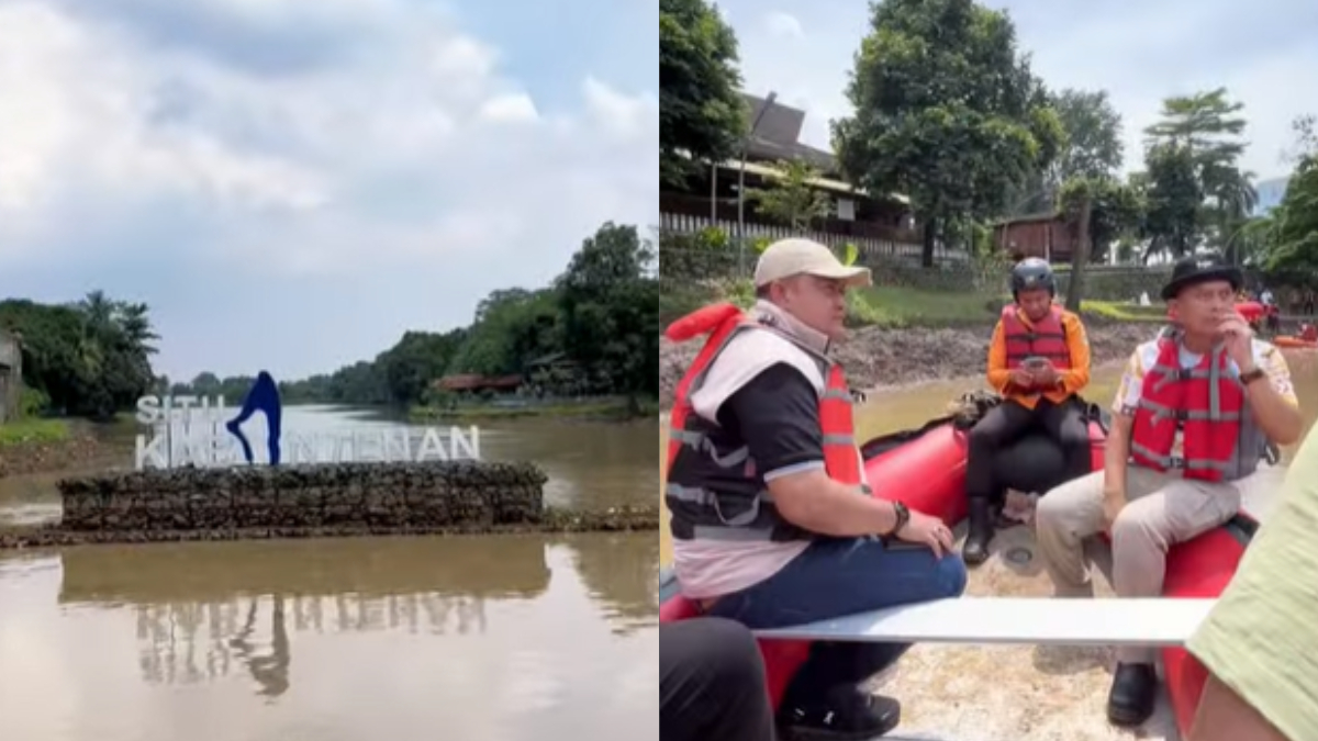Bupati Bogor Rudy Susmanto saat menyusuri&nbsp;Situ&nbsp;Kabantenan dan Situ Cikaret di Cibinong, Kabupaten Bogor.
