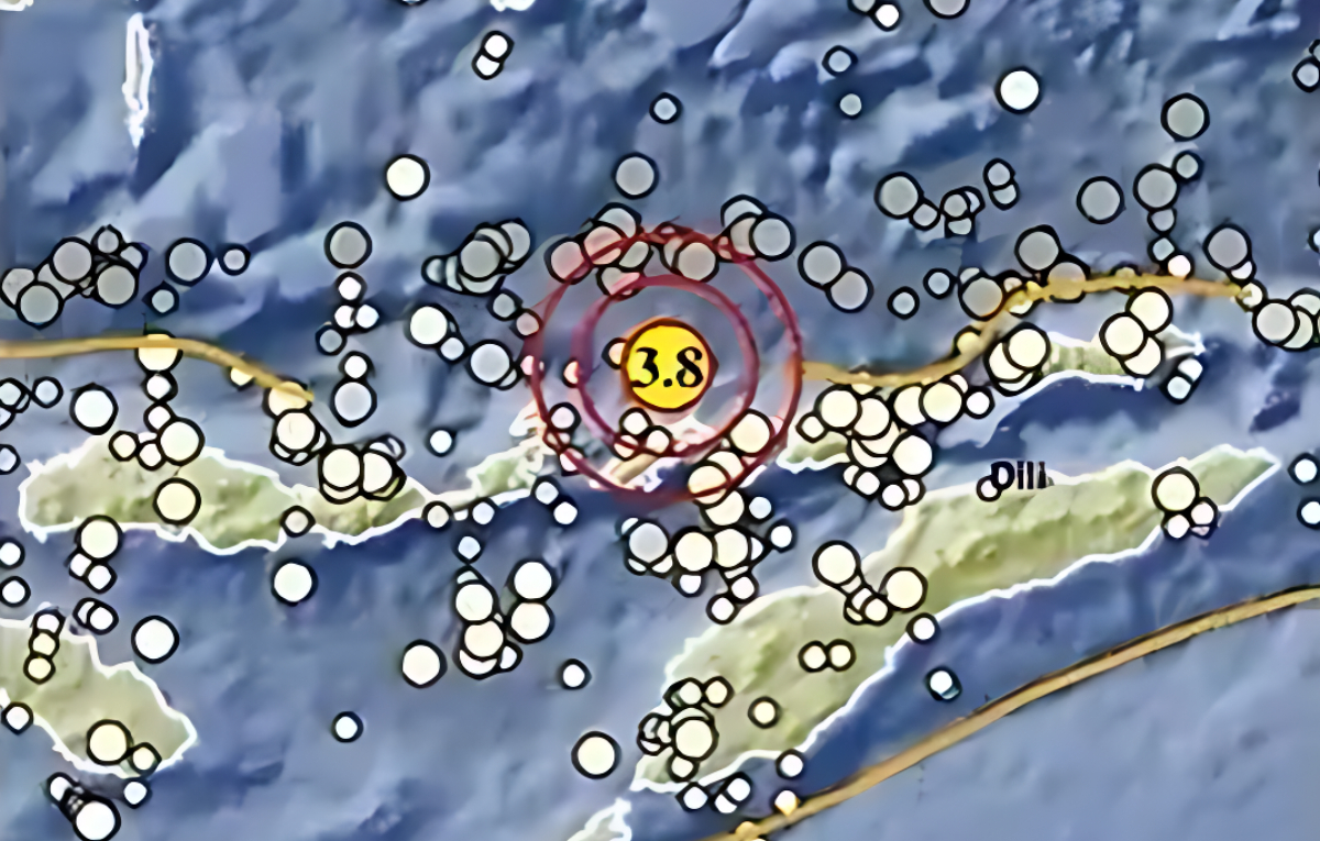 Gempa&nbsp;bumi guncang Lembata NTT&nbsp;berkekuatan 3,8 Magnitudo.