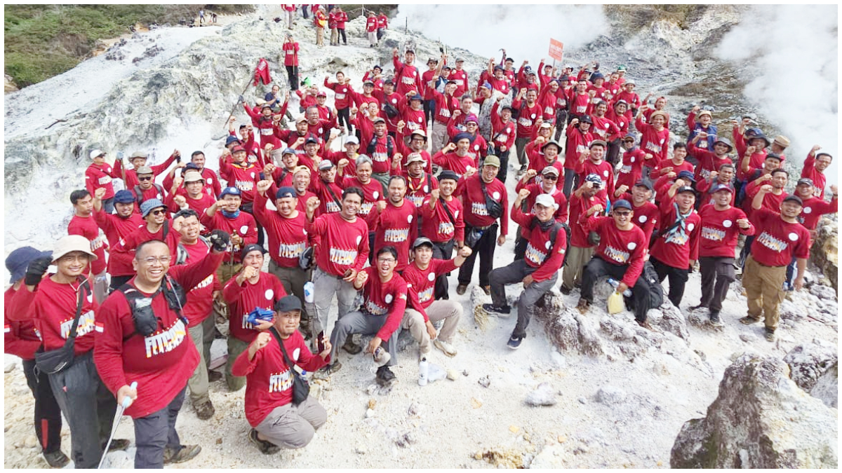 Peserta Fitcam saat mengikuti aktivitas di&nbsp;kawasan Army Camping Ground, Cibatok, Kabupaten Bogor.