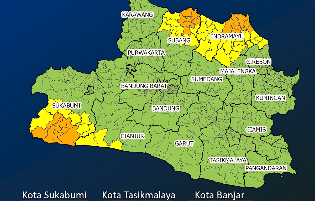 Prakiraan cuaca Jawa Barat.