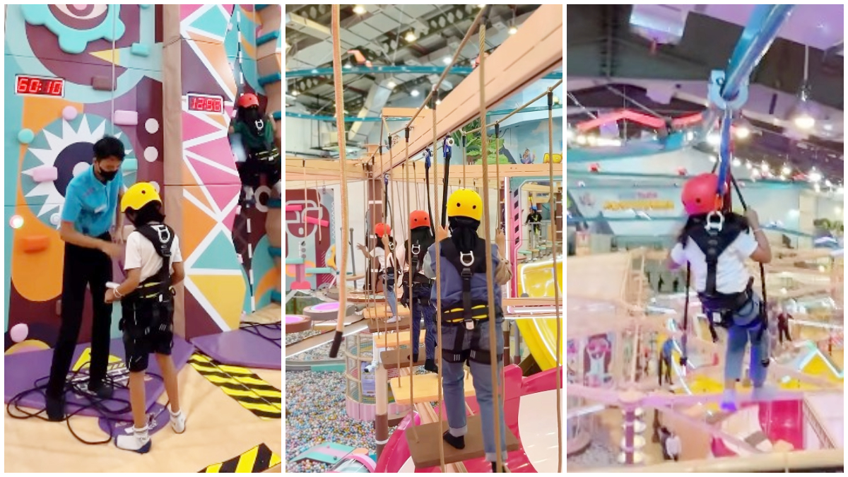 Suasana Playtopia Adventure di Lantai 3 Plaza Ekalokasari Bogor.