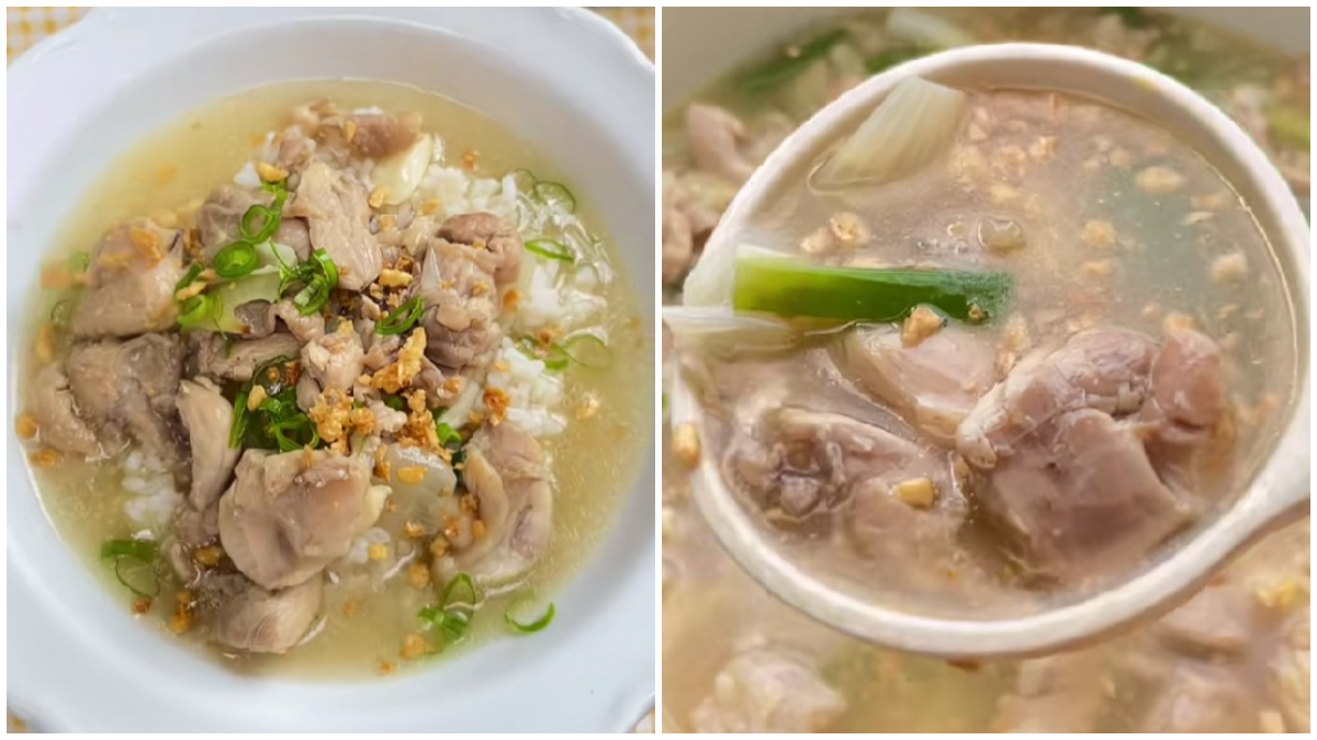 Tampilan hidangan Ayam Hainan khas dari Tiongkok Selatan.