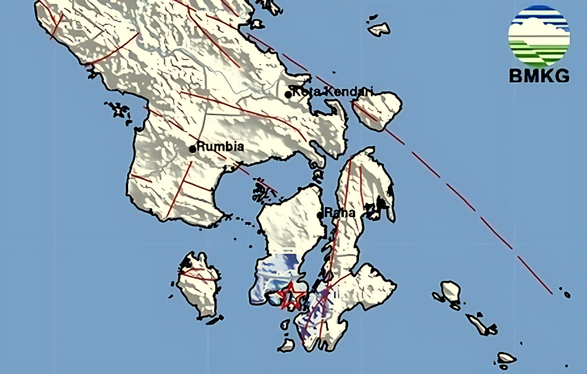 Gempa berkekuatan Magnitudo 3,7 guncang kawasan Buton Tengah.