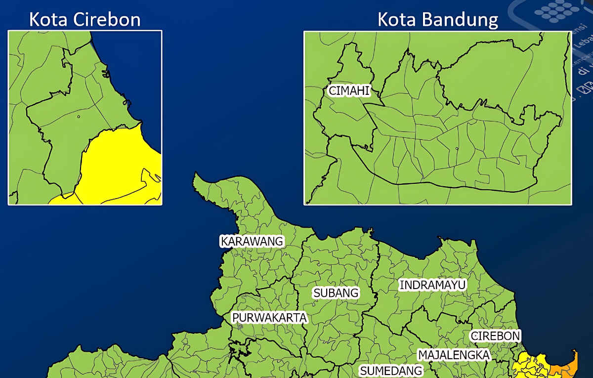 HUJAN : Peringatan dini cuaca di Jawa Barat.