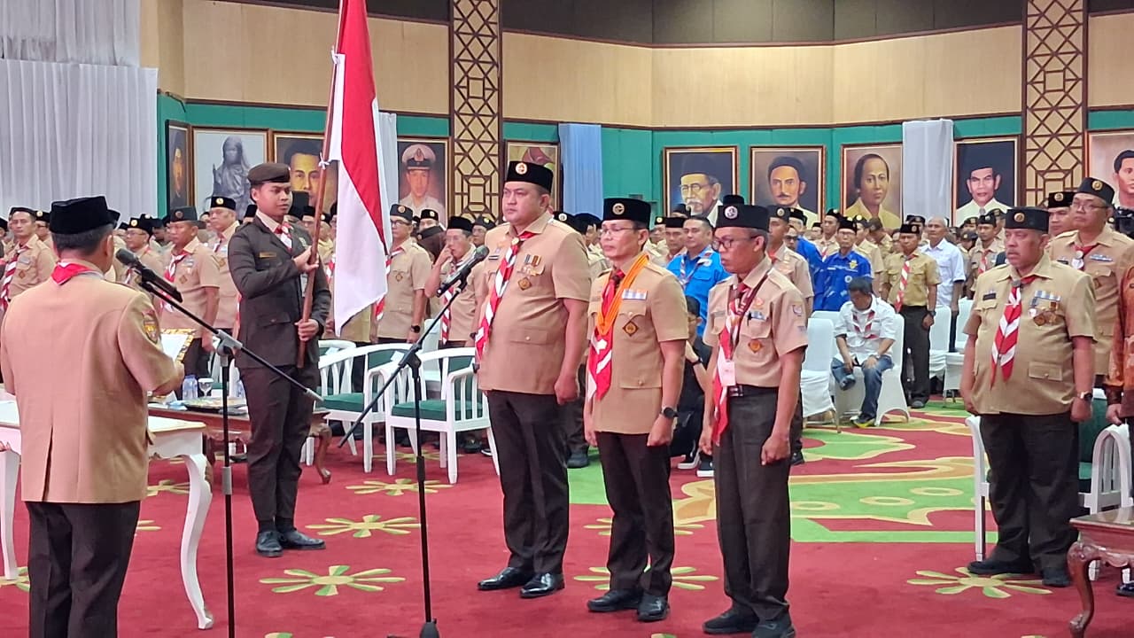 Prosesi Pelantikan Pengurus Mabicab, Kwarcab, dan LPK Gerakan Pramuka Kabupaten Bogor periode 2025-2030, Kamis 11 Desember 2025.