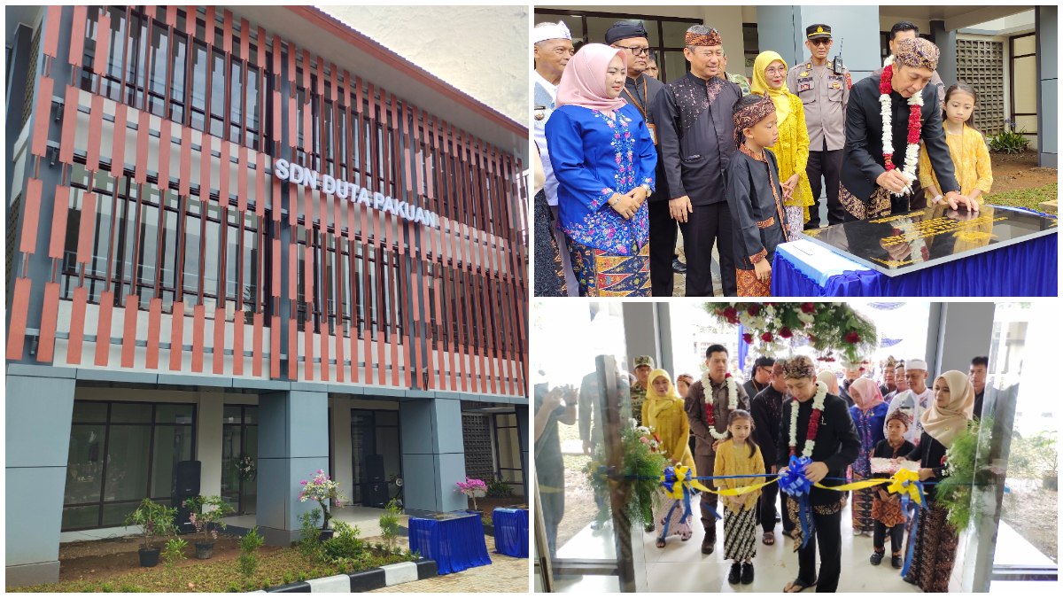 Wali Kota Bogor, Dedie Rachim saat meresmikan SDN Duta Pakuan.