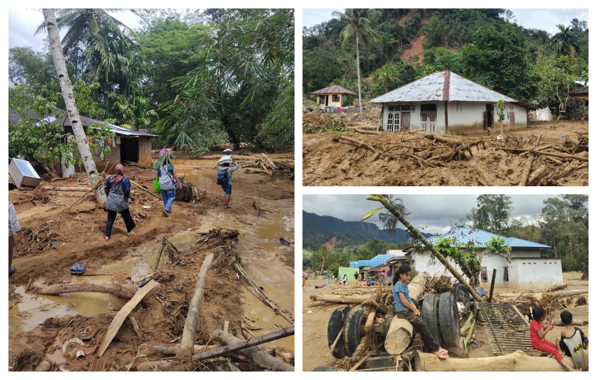 Kodisi warga Tapanuli Tengah, Sumatera Utara, yang menjadi korban bencana banjir dan longsor.