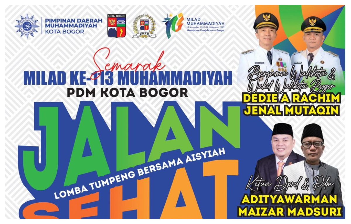 Jalan sehat dalam rangka milad Muhamadiyah di Kota Bogor.