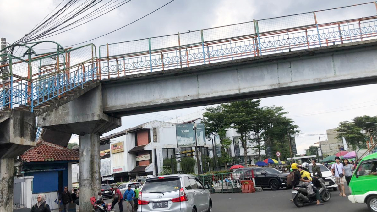 Kondisi JPO Paledang di Kota Bogor pasca ditutup lima bulan lalu.