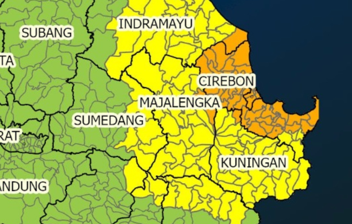 HUJAN : Prakiraan cuaca di Jawa Barat, hari ini.