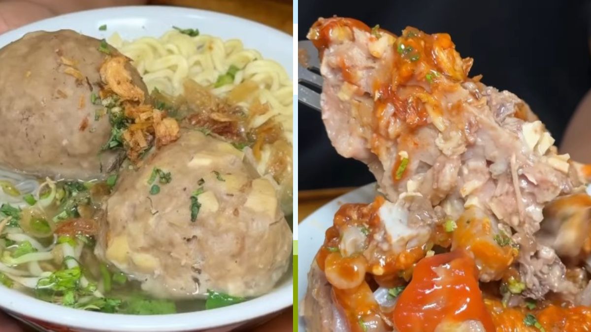 Menu yang disajikan di Bakso Rudal Pakdhe Han Bogor.