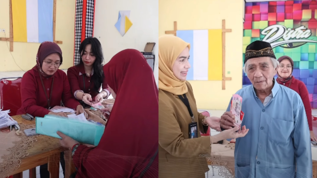 Ilustrasi: Penyaluran bantuan sosial (bansos) kepada KPM.&nbsp;