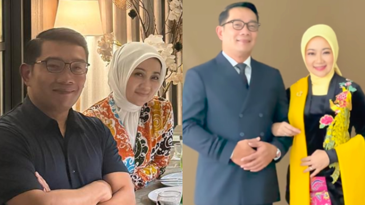 Mantan Gubernur Jawa Barat Ridwan Kamil dan sang istri, Atalia Praratya.