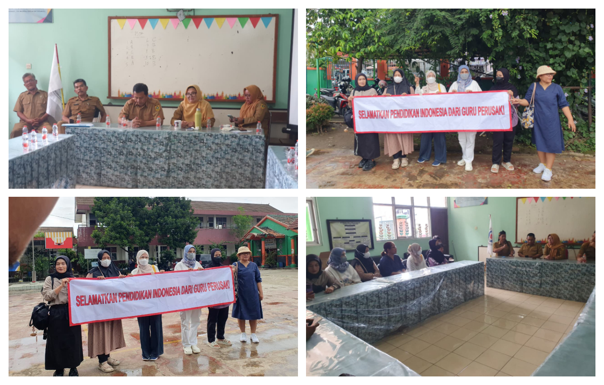 Sejumlah orang tua siswa saat mendatangi SDN Pajeleran 01, Kecamatan Cibinong, Kabupaten Bogor, Senin 15 Desember 2025.