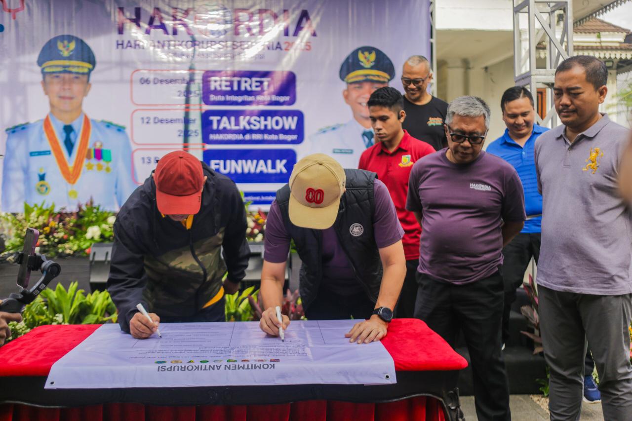 Wali Kota Bogor Dedie A Rachim saat meluncurkan SIGAP di momen Hakordia.