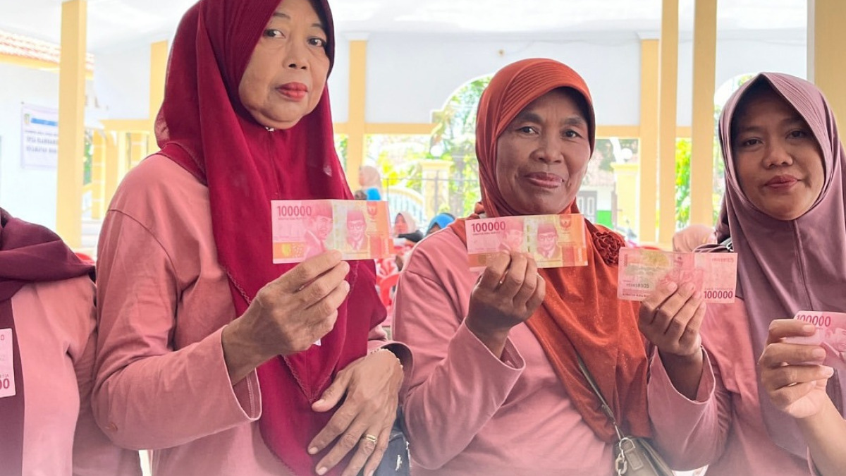 Ilustrasi pengambilan dana bansos BPNT