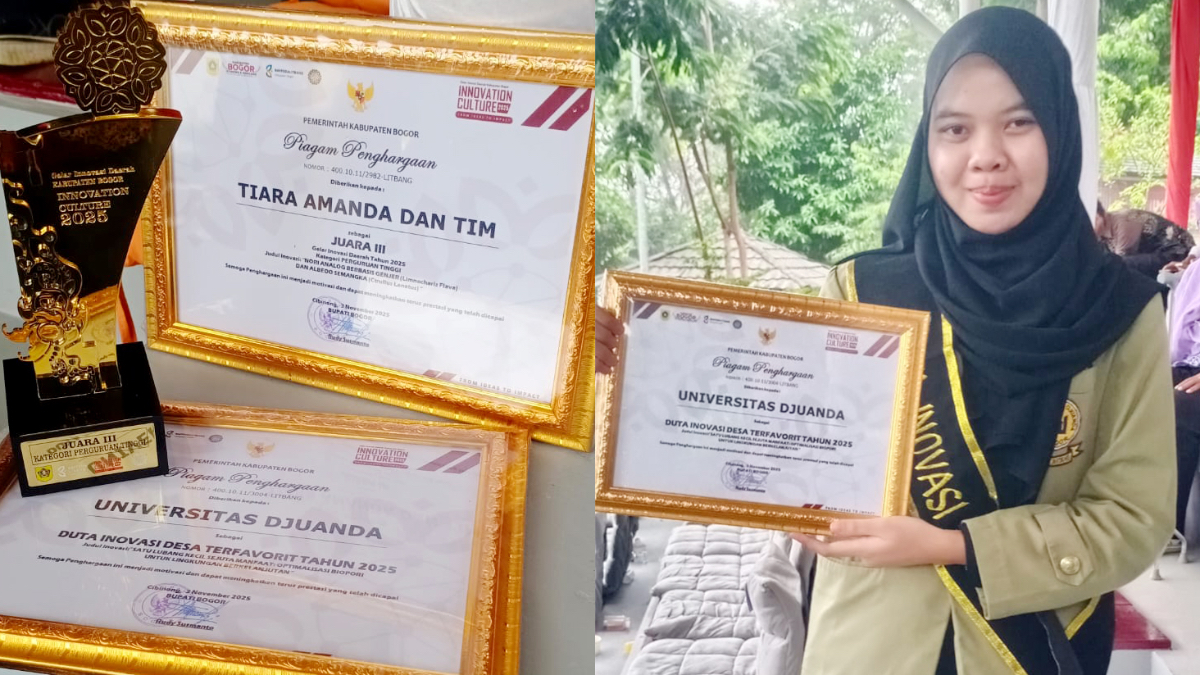 Unida berhasil meraih dua penghargaan di Inovasi Daerah Kabupaten Bogor 2025.