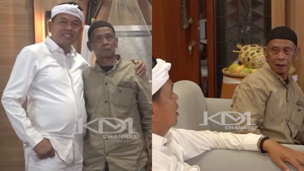 Gubernur Jawa Barat Dedi Mulyadi bertemu dengan Abah Imang warga Desa Gunung Bunder, Kecamatan Pamijahan, Kabupaten Bogor.&nbsp;