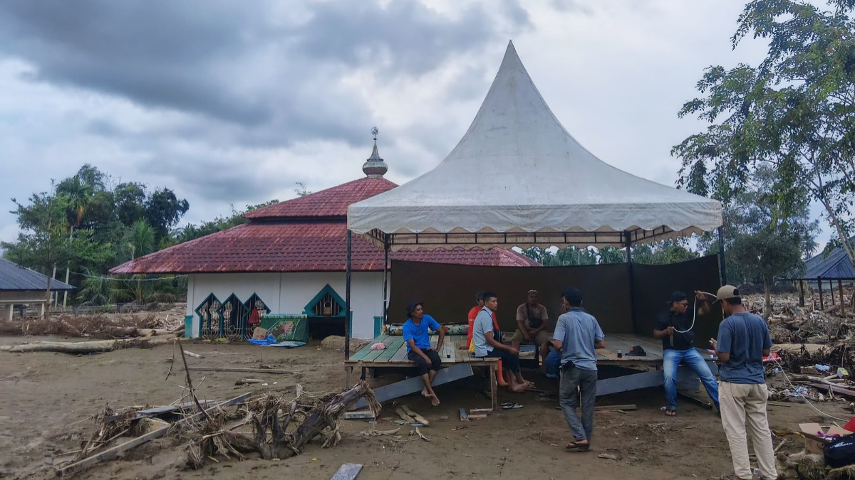 Kondisi Desa Blang Cut, Aceh pasca bencana.