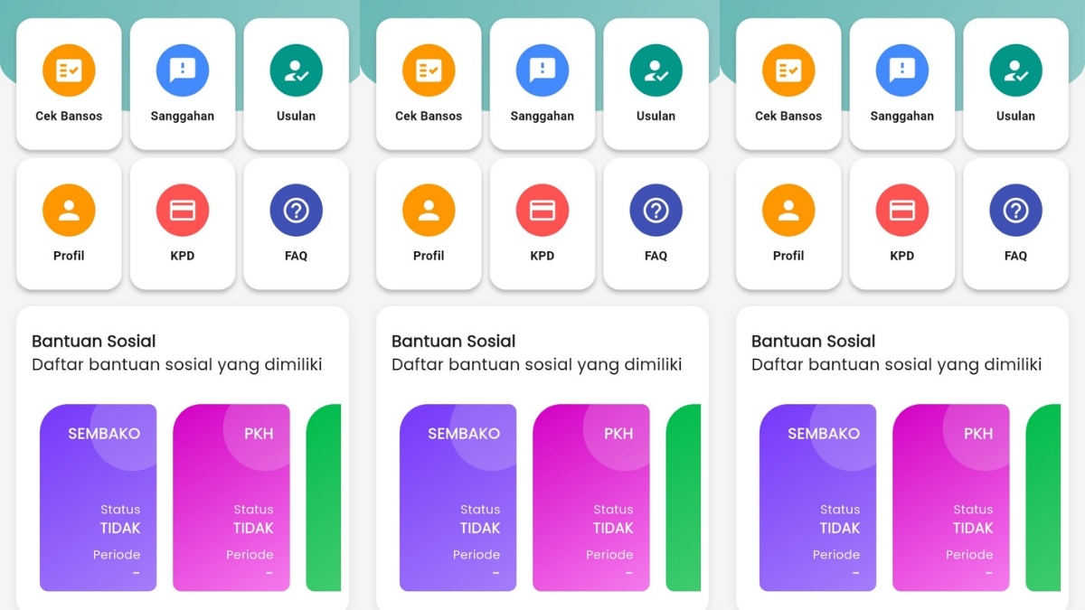 Ilustrasi cek bansos melalui aplikasi resmi Kemensos.