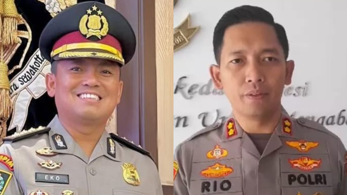 Kapolresta Bogor Kota Kombes Pol Eko Prasetyo (kiri) digantikan&nbsp;oleh AKBP Rio Wahyu Anggoro (kanan).