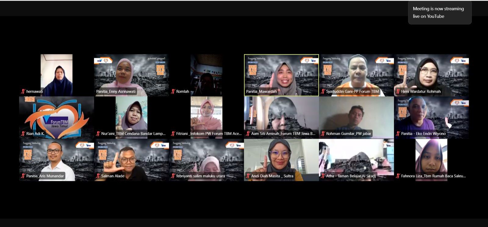 Forum Taman Bacaan Masyarakat (TBM) menggelar Panggung Literasi, Minggu 21 Desember 2026.