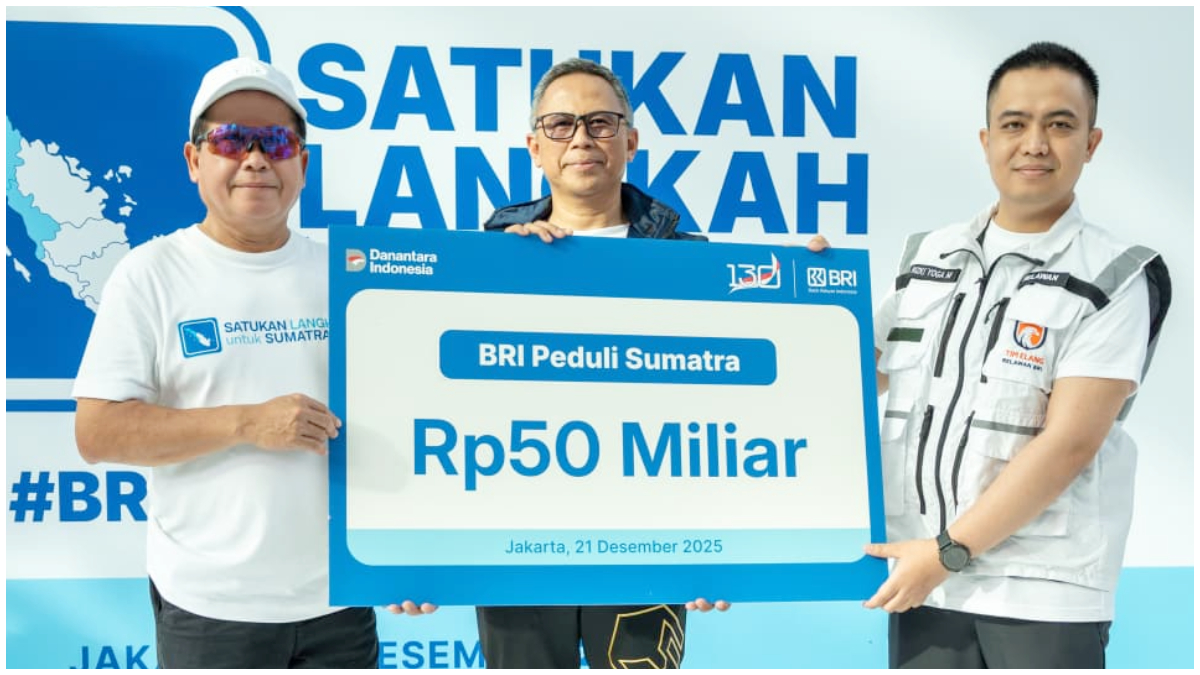 BRI menyalurkan bantuan Rp50 miliar bagi korban bencana di Sumatera.