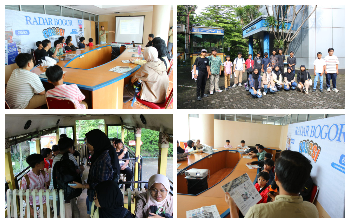 Sejumlah siswa sekolah ikuti pembekalan di journalis trip yang diselenggaran Radar Bogor, Senin 22 Desember 2025.