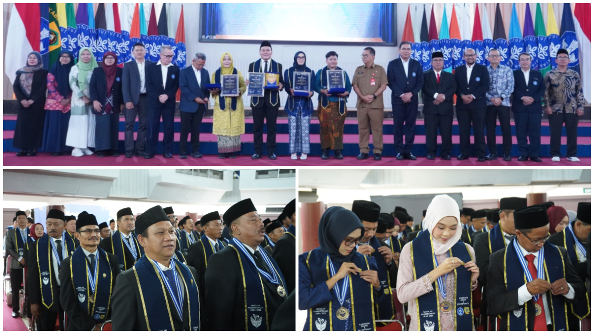 Sejumlah perangkat desa saat menghadiri wisuda program Sekolah Pemerintahan Desa angkatan V tahun 2025 di IPB University.