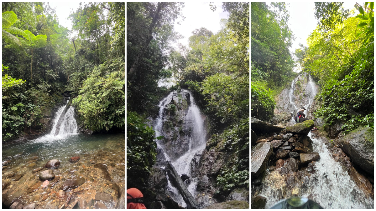 Suasana curug di Puncak Guntur, Sukamakmur, Kabupaten Bogor.