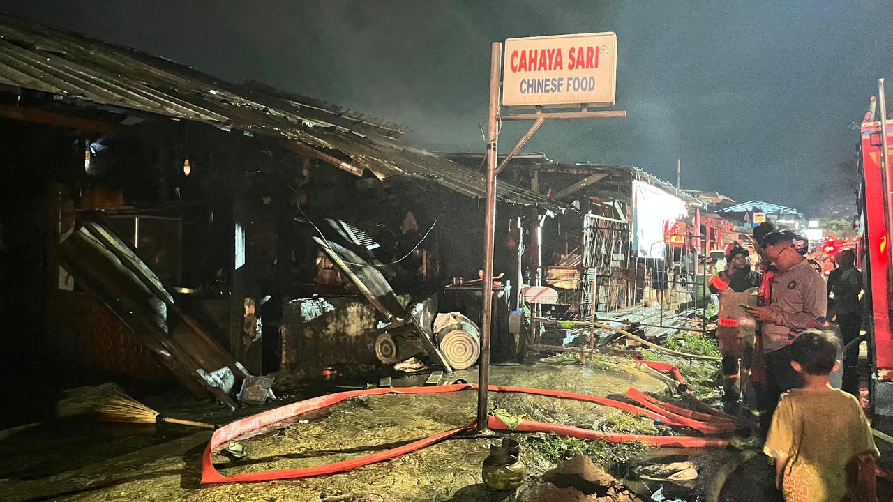 Kondisi terkini Restoran Chinese Food, Kota Bogor, yang terbakar pada Jumat, 26 Desember 2025 malam.
