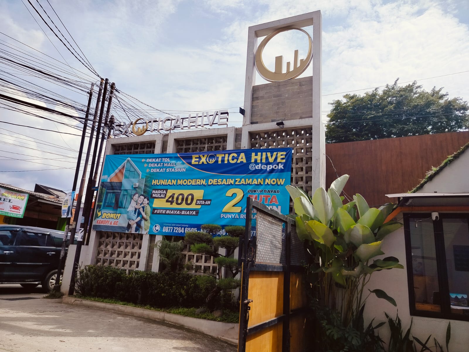Lokasi tempat pelaku pamer senpi di Kota Depok.