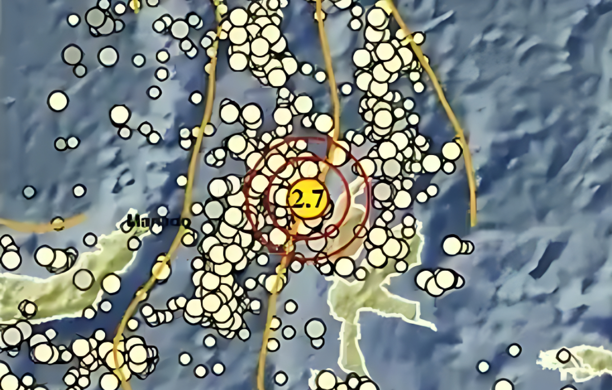 Gempa di sekitar kawasan Kabupaten Halmahera Barat, Maluku Utara.